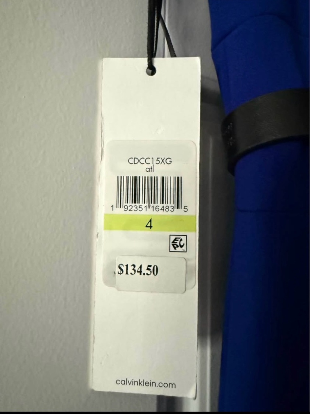 Calvin Klein newCobalt Blue Midi Dress - Picture 4 of 4